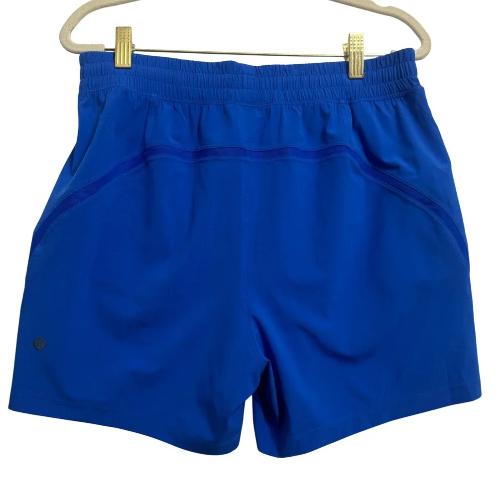 Lululemon Pace Breaker Linerless Short Mens M Blue Excellent 5